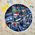 Merry Christmas AFL Cats Beach Blanket Aboriginal Santa Football Mascot