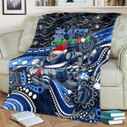 Merry Christmas AFL Cats Blanket Aboriginal Santa Football Mascot