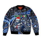 Merry Christmas AFL Cats Bomber Jacket Aboriginal Santa Football Mascot
