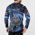 Merry Christmas AFL Cats Button Sweatshirt Aboriginal Santa Football Mascot