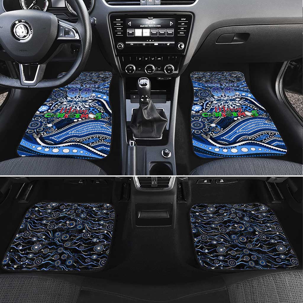 Merry Christmas AFL Cats Car Mats Aboriginal Santa Football Mascot