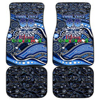 Merry Christmas AFL Cats Car Mats Aboriginal Santa Football Mascot