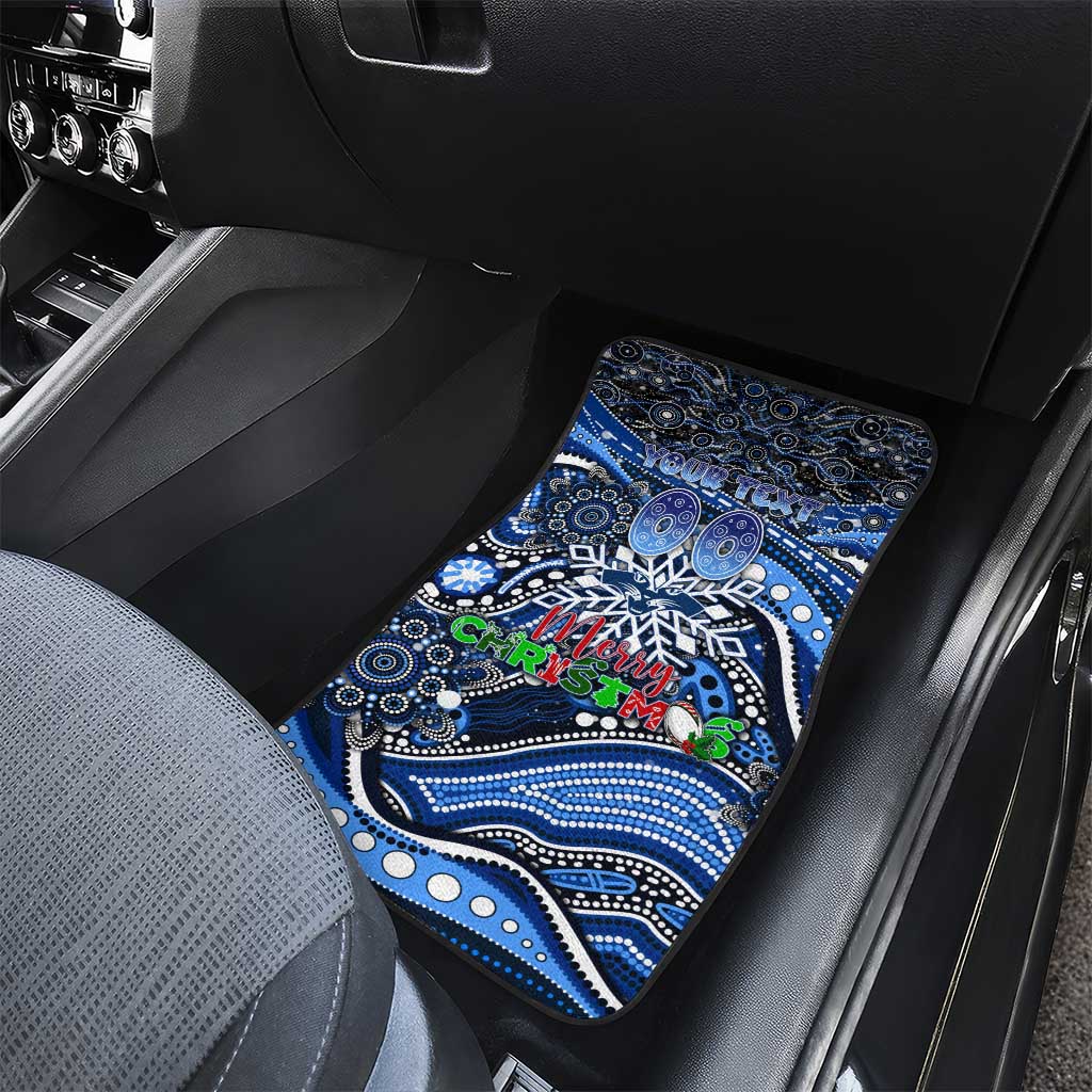 Merry Christmas AFL Cats Car Mats Aboriginal Santa Football Mascot