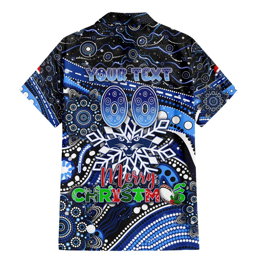 Merry Christmas AFL Cats Family Matching Mermaid Dress and Hawaiian Shirt Aboriginal Santa Football Mascot