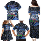Merry Christmas AFL Cats Family Matching Puletasi and Hawaiian Shirt Aboriginal Santa Football Mascot