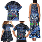Merry Christmas AFL Cats Family Matching Tank Maxi Dress and Hawaiian Shirt Aboriginal Santa Football Mascot