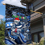Merry Christmas AFL Cats Garden Flag Aboriginal Santa Football Mascot