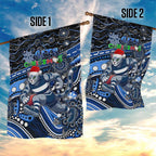 Merry Christmas AFL Cats Garden Flag Aboriginal Santa Football Mascot