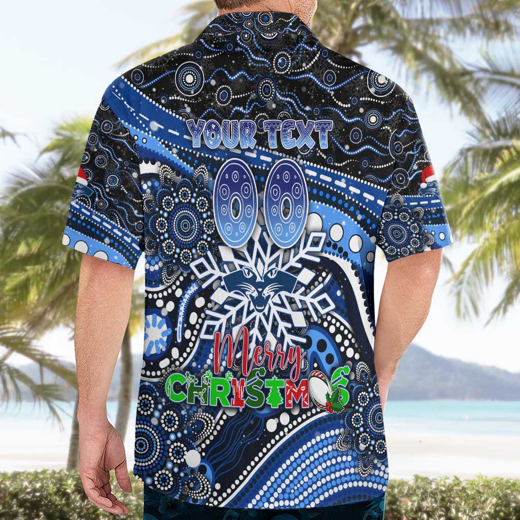Merry Christmas AFL Cats Hawaiian Shirt Aboriginal Santa Football Mascot