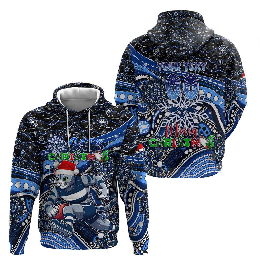 Merry Christmas AFL Cats Hoodie Aboriginal Santa Football Mascot
