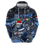 Merry Christmas AFL Cats Hoodie Aboriginal Santa Football Mascot