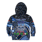 Merry Christmas AFL Cats Kid Hoodie Aboriginal Santa Football Mascot