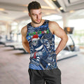 Merry Christmas AFL Cats Men Tank Top Aboriginal Santa Football Mascot
