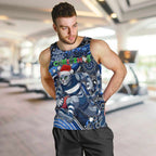 Merry Christmas AFL Cats Men Tank Top Aboriginal Santa Football Mascot