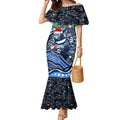 Merry Christmas AFL Cats Mermaid Dress Aboriginal Santa Football Mascot