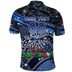 Merry Christmas AFL Cats Polo Shirt Aboriginal Santa Football Mascot