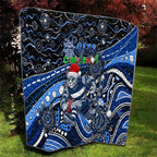 Merry Christmas AFL Cats Quilt Aboriginal Santa Football Mascot
