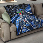 Merry Christmas AFL Cats Quilt Aboriginal Santa Football Mascot