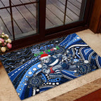 Merry Christmas AFL Cats Rubber Doormat Aboriginal Santa Football Mascot