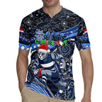 Merry Christmas AFL Cats Rugby Jersey Aboriginal Santa Football Mascot