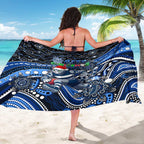 Merry Christmas AFL Cats Sarong Aboriginal Santa Football Mascot