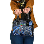 Merry Christmas AFL Cats Shoulder Handbag Aboriginal Santa Football Mascot