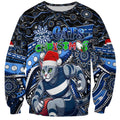 Merry Christmas AFL Cats Sweatshirt Aboriginal Santa Football Mascot