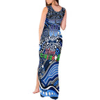 Merry Christmas AFL Cats Tank Maxi Dress Aboriginal Santa Football Mascot