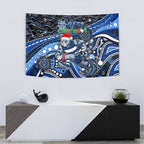 Merry Christmas AFL Cats Tapestry Aboriginal Santa Football Mascot
