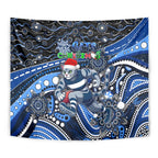 Merry Christmas AFL Cats Tapestry Aboriginal Santa Football Mascot