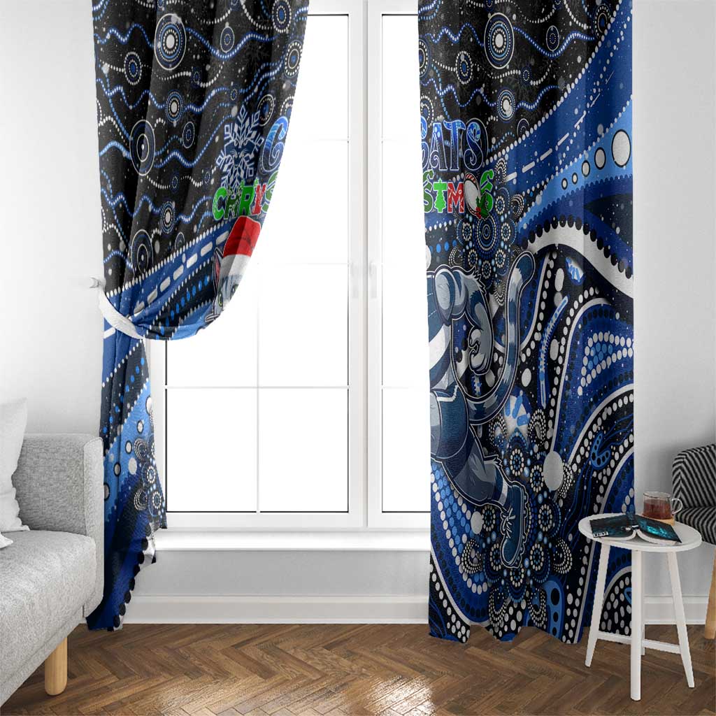 Merry Christmas AFL Cats Window Curtain Aboriginal Santa Football Mascot