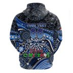Merry Christmas AFL Cats Zip Hoodie Aboriginal Santa Football Mascot