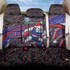 Merry Christmas AFL Bulldogs Back Car Seat Cover Aboriginal Santa Football Mascot
