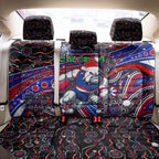 Merry Christmas AFL Bulldogs Back Car Seat Cover Aboriginal Santa Football Mascot