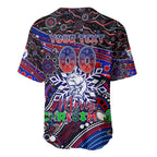 Merry Christmas AFL Bulldogs Baseball Jersey Aboriginal Santa Football Mascot