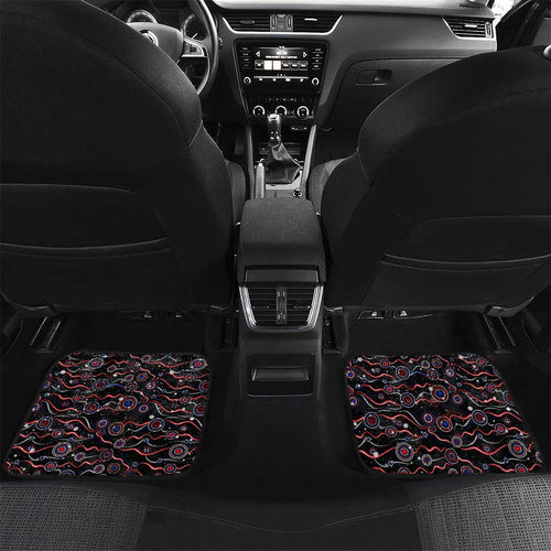 Merry Christmas AFL Bulldogs Car Mats Aboriginal Santa Football Mascot
