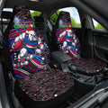Merry Christmas AFL Bulldogs Car Seat Cover Aboriginal Santa Football Mascot