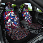 Merry Christmas AFL Bulldogs Car Seat Cover Aboriginal Santa Football Mascot