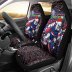 Merry Christmas AFL Bulldogs Car Seat Cover Aboriginal Santa Football Mascot