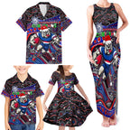 Merry Christmas AFL Bulldogs Family Matching Tank Maxi Dress and Hawaiian Shirt Aboriginal Santa Football Mascot