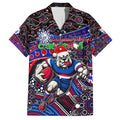 Merry Christmas AFL Bulldogs Hawaiian Shirt Aboriginal Santa Football Mascot