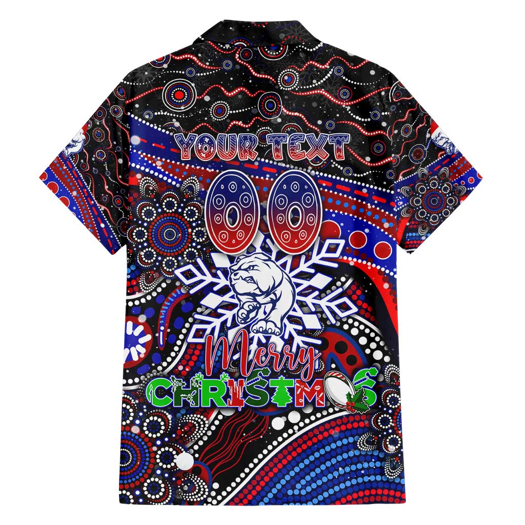 Merry Christmas AFL Bulldogs Hawaiian Shirt Aboriginal Santa Football Mascot