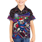 Merry Christmas AFL Bulldogs Hawaiian Shirt Aboriginal Santa Football Mascot