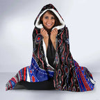 Merry Christmas AFL Bulldogs Hooded Blanket Aboriginal Santa Football Mascot