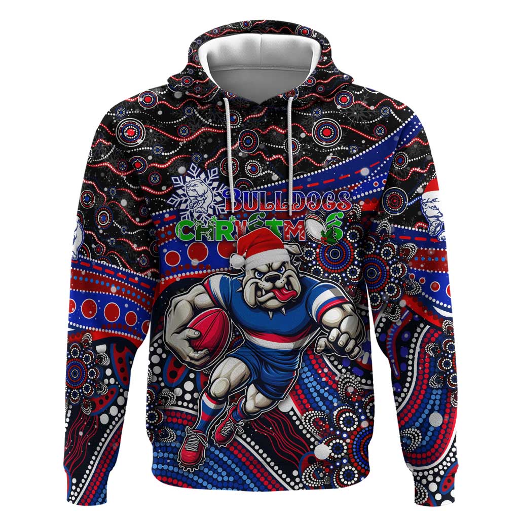 Merry Christmas AFL Bulldogs Hoodie Aboriginal Santa Football Mascot