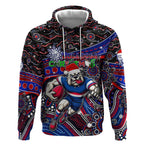 Merry Christmas AFL Bulldogs Hoodie Aboriginal Santa Football Mascot