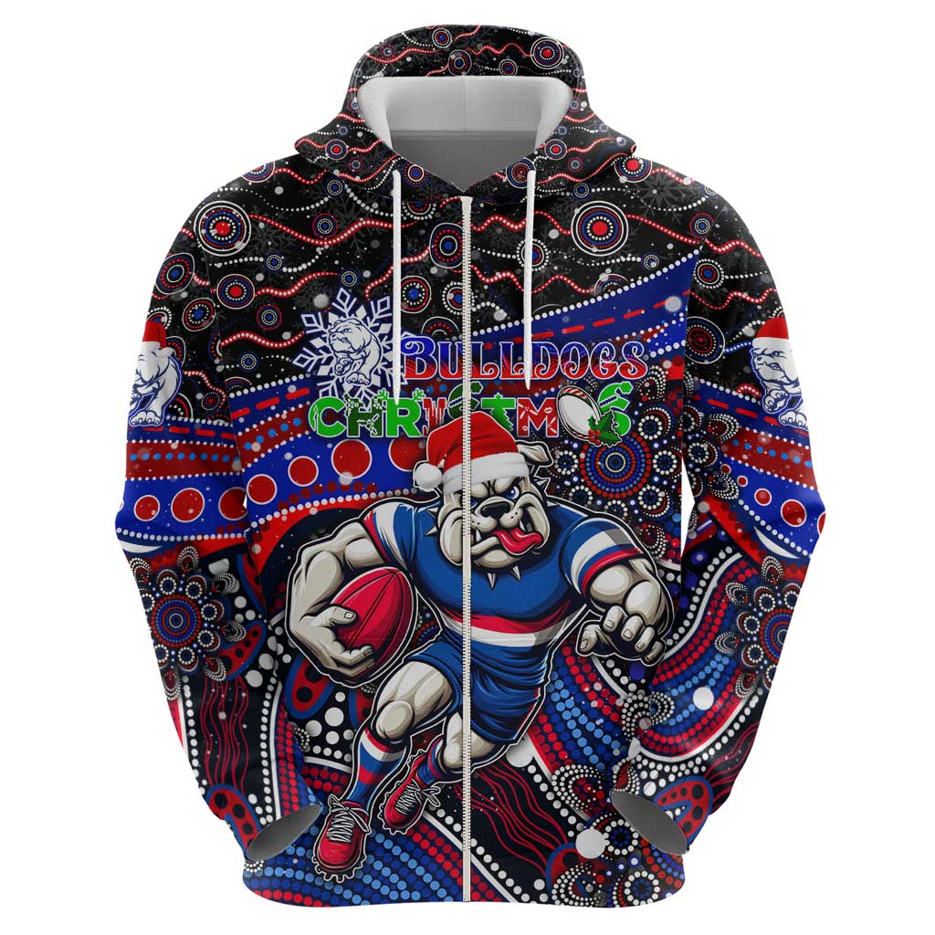 Merry Christmas AFL Bulldogs Hoodie Aboriginal Santa Football Mascot