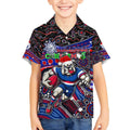 Merry Christmas AFL Bulldogs Kid Hawaiian Shirt Aboriginal Santa Football Mascot