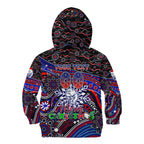 Merry Christmas AFL Bulldogs Kid Hoodie Aboriginal Santa Football Mascot