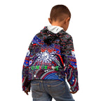 Merry Christmas AFL Bulldogs Kid Hoodie Aboriginal Santa Football Mascot